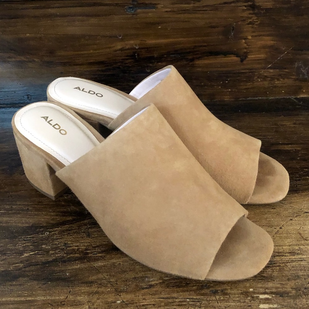 Aldo block heel mule